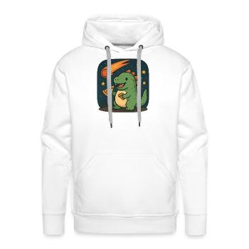 Dinosaur Space Adventure Design - Men's Premium Hoodie - white - Front - Liam (192cm)