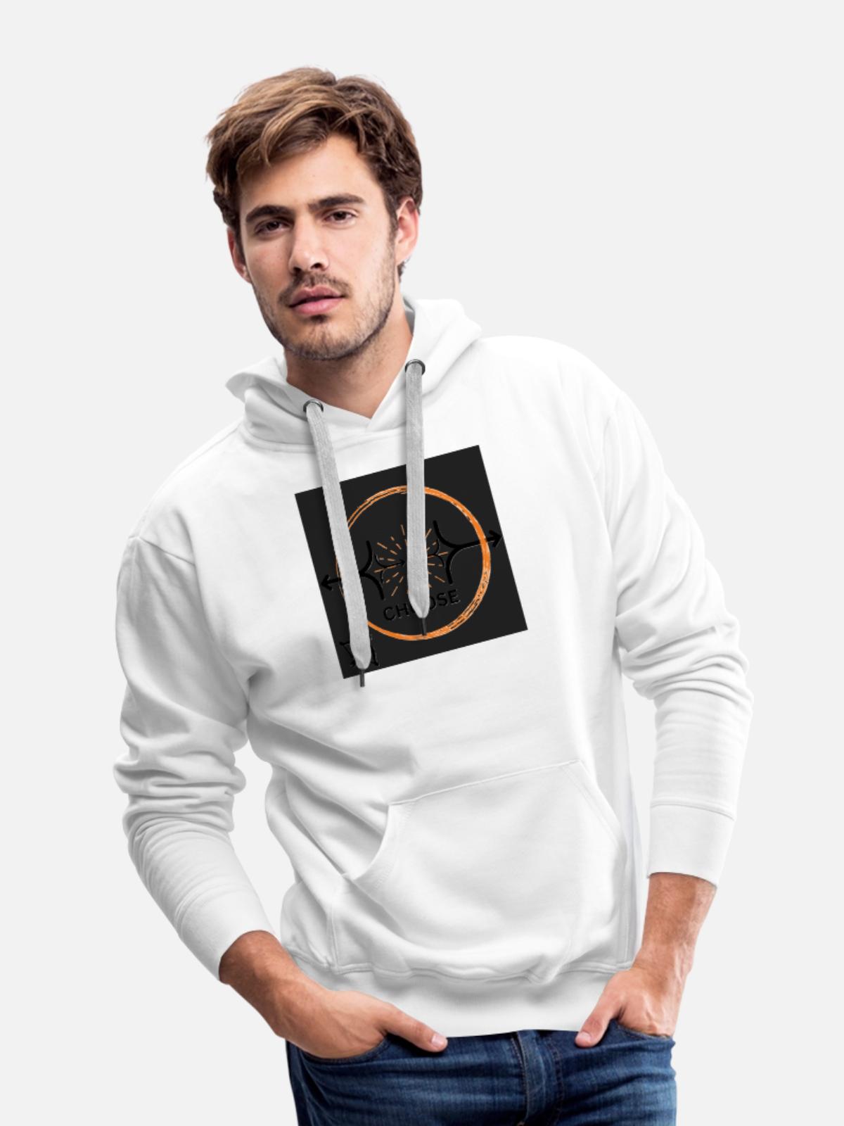 Choose Your Path Emblem - Men's Premium Hoodie - white - Front - Liam (192cm)