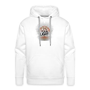 Find Your Light Sunburst - Men's Premium Hoodie - white - Front - Liam (192cm)