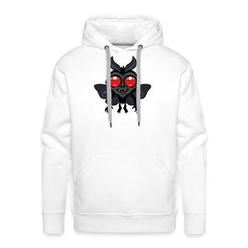 Creepy Cute Cryptid Mothman Monster - Men's Premium Hoodie - white - Front - Liam (192cm)
