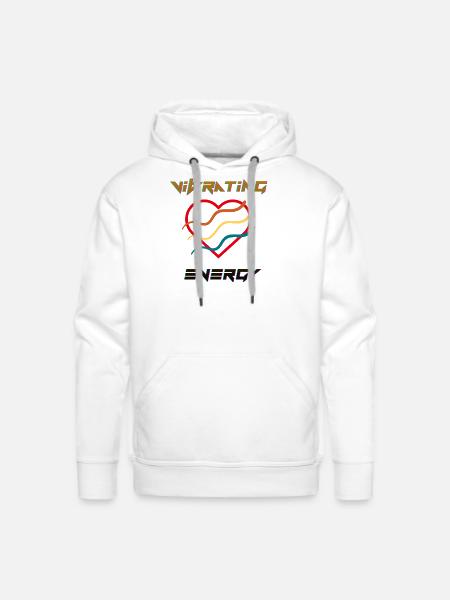 Vibrant heart energy - Men's Premium Hoodie - white