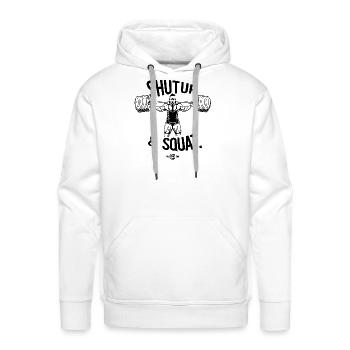 Shutup and squat - Men's Premium Hoodie - white - Front - Liam (192cm)