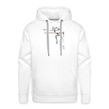 High Jump - Men's Premium Hoodie - white - Front - Liam (192cm)