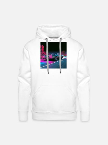 Neon Velocity - Men's Premium Hoodie - white