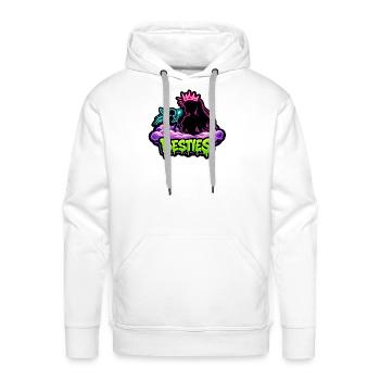 Besties Neon Crown Fantasy - Men's Premium Hoodie - white - Front - Liam (192cm)