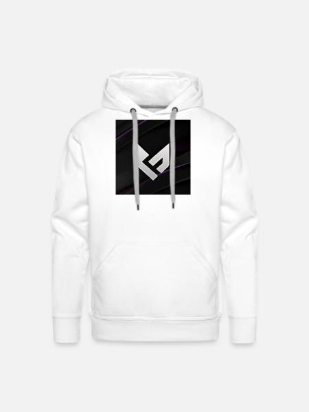 Geometric Monogram Glyph - Men's Premium Hoodie - white