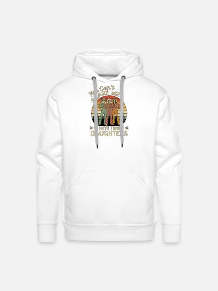 Three Daughters Fearless Trio - Men's Premium Hoodie - white