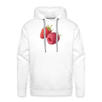 Ruby Raspberry Duo - Men's Premium Hoodie - white - Front - Liam (192cm)