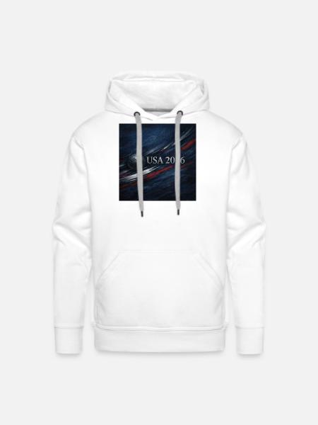 USA 2026 Soccer Emblem - Men's Premium Hoodie - white