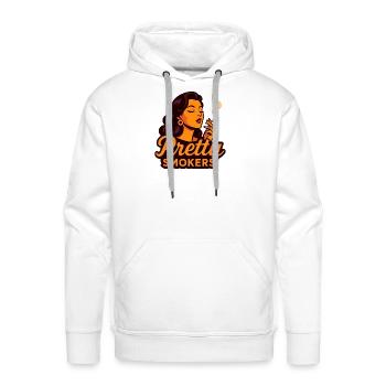Pretty Smokers Style Vintage - Molleton à capuche Premium pour homme - blanc - Devant - Liam (192cm)