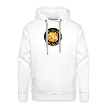Gold Nations Soccer Badge 2026 Mexico Canada USA - Men's Premium Hoodie - white - Front - Liam (192cm)
