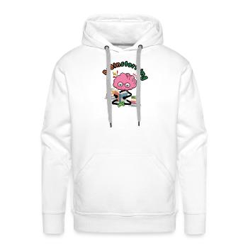 Brainstorming Brain Reading - Men's Premium Hoodie - white - Front - Liam (192cm)
