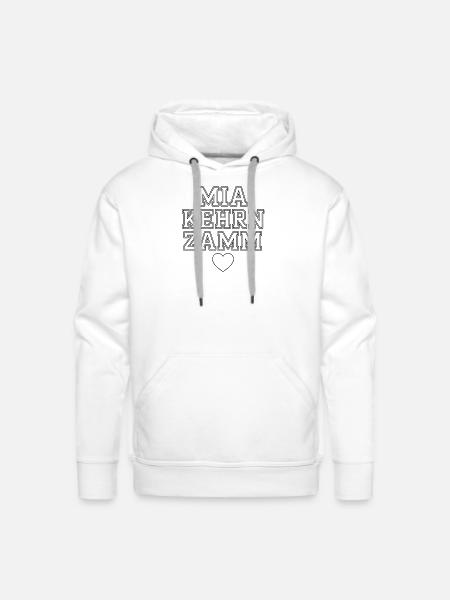 Mia Kehren Zamm Heart Tee - Men's Premium Hoodie - white