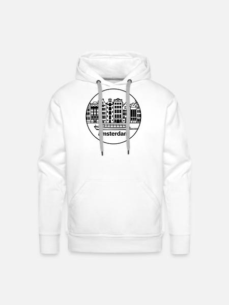 amsterdam - Men's Premium Hoodie - white