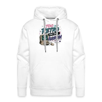 Retro Computer Algorithm Vintage Humor - Men's Premium Hoodie - white - Front - Liam (192cm)