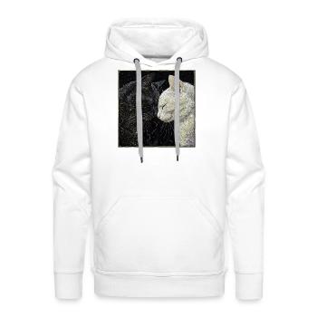 Starry Constellation Cats Duo - Men's Premium Hoodie - white - Front - Liam (192cm)