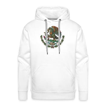 Coat of arms of Mexico - Men's Premium Hoodie - white - Front - Liam (192cm)