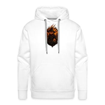 Fiery Pumpkin Scarecrow - Men's Premium Hoodie - white - Front - Liam (192cm)