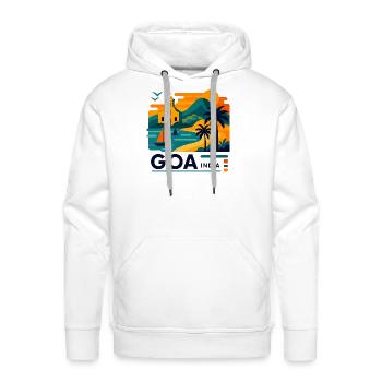 Goa Sunset Beachscape - Men's Premium Hoodie - white - Front - Liam (192cm)