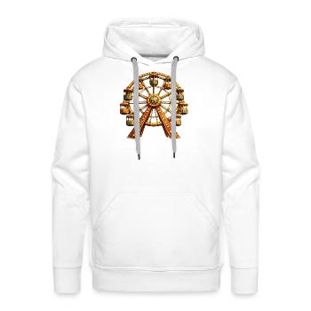 Golden Ferris Wheel Ribbon - Men's Premium Hoodie - white - Front - Liam (192cm)