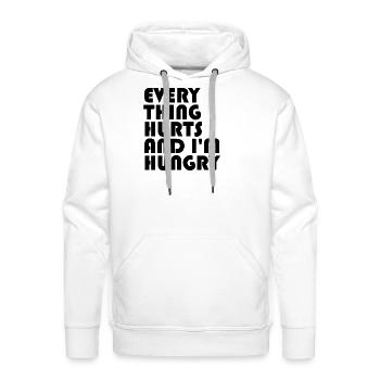 EVERYTHINGHURTS - Men's Premium Hoodie - white - Front - Liam (192cm)