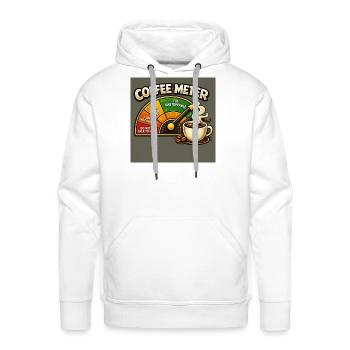 Coffee Meter - Men's Premium Hoodie - white - Front - Liam (192cm)