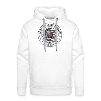 Vintage_American_Football_Lightning_Bolt_Badge_ - Men's Premium Hoodie - white - Front - Liam (192cm)