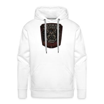 German Shepherd Dad Patch - Men's Premium Hoodie - white - Front - Liam (192cm)
