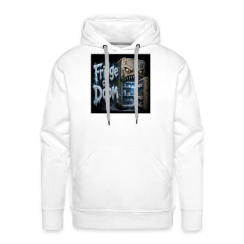 Fridge of Doom - Funny Scary Monster Refrigerator  - Men's Premium Hoodie - white - Front - Liam (192cm)