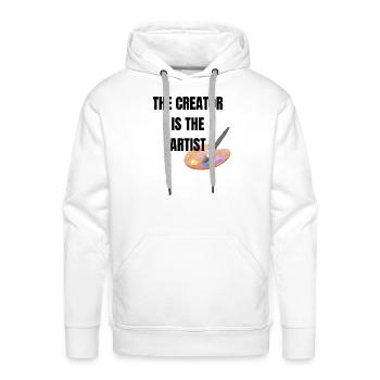 The Creator Is The Artist Painter Palette Quote - Men's Premium Hoodie - white - Front - Liam (192cm)