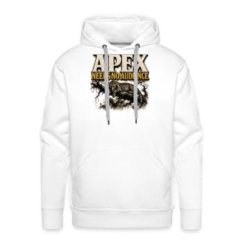 Leopard Predator Mindset Gym Workout Tee - Men's Premium Hoodie - white - Front - Liam (192cm)