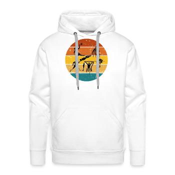 Sunset Athletics: Inclusive Sports Circle - Men's Premium Hoodie - white - Front - Liam (192cm)