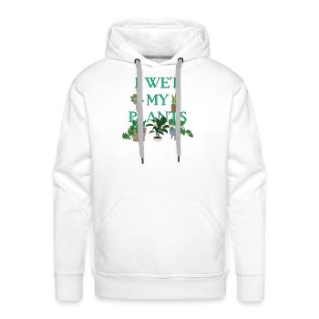 I Wet My Plants - Men's Premium Hoodie - white - Front - Liam (192cm)
