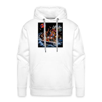 Life is Better on the Water Boat Crew - Men's Premium Hoodie - white - Front - Liam (192cm)