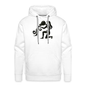 Aquarius Water Bearer – Zodiac Sign Symbol - Men's Premium Hoodie - white - Front - Liam (192cm)