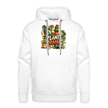 Plant Drama: Greenhouse Gossip - Men's Premium Hoodie - white - Front - Liam (192cm)