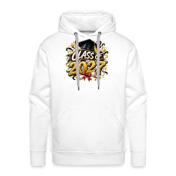 Class of 2027 Graduation Gold - Men's Premium Hoodie - white - Front - Liam (192cm)