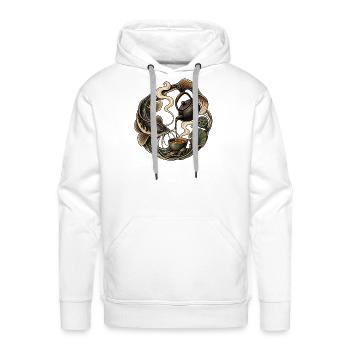Koi Tea Circle - Men's Premium Hoodie - white - Front - Liam (192cm)