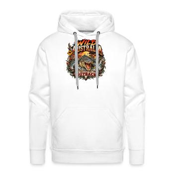 Wild Australia Outback Crocodile - Men's Premium Hoodie - white - Front - Liam (192cm)