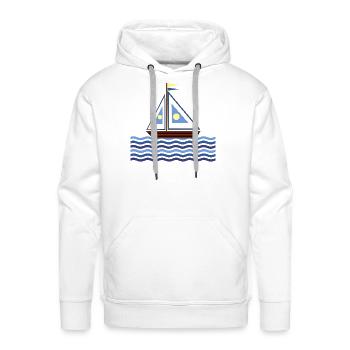 Sailboat - Men's Premium Hoodie - white - Front - Liam (192cm)