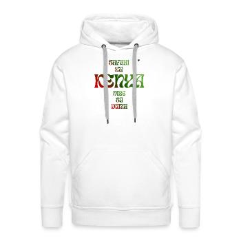 Kenyan pride - Kenya Safari, African Heritage - Men's Premium Hoodie - white - Front - Liam (192cm)