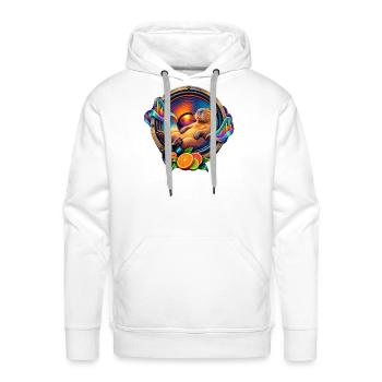 Sunset Groove Rodent - Men's Premium Hoodie - white - Front - Liam (192cm)