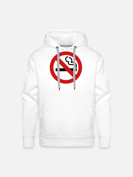 No Smoking - Men's Premium Hoodie - white