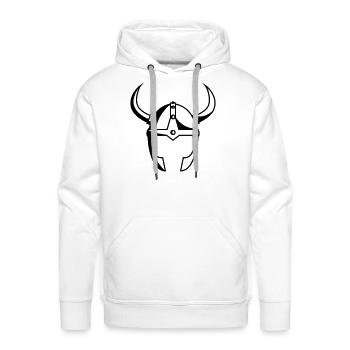 viking helmet - Men's Premium Hoodie - white - Front - Liam (192cm)