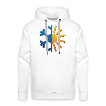 heating & air - Men's Premium Hoodie - white - Front - Liam (192cm)