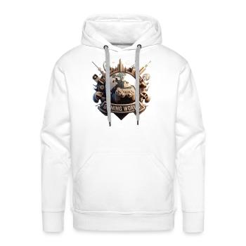 GAMING / GAME/ GAME ON - Men's Premium Hoodie - white - Front - Liam (192cm)