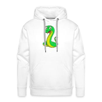 Disgusted Serpent: A Snaky Expression - Men's Premium Hoodie - white - Front - Liam (192cm)