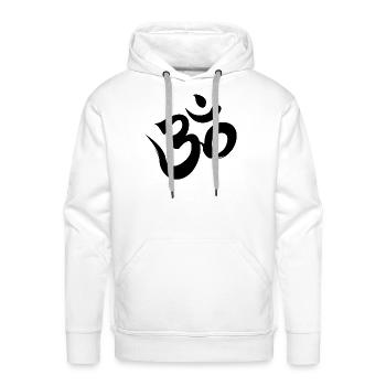 Om Symbol - Men's Premium Hoodie - white - Front - Liam (192cm)