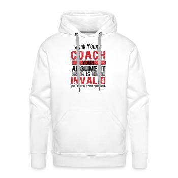 Proud Coach Gifts Coaching Sports Coach Coaches - Men's Premium Hoodie - white - Front - Liam (192cm)