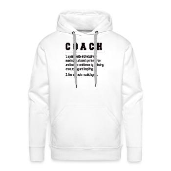 Best Coach Gifts Coaching Sports Coach Dad Coaches - Men's Premium Hoodie - white - Front - Liam (192cm)
